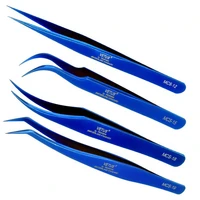 vetus blue ultra precision makeup tweezer for 3d6d volume eyelash extension anti static eyebrow lash tweezer