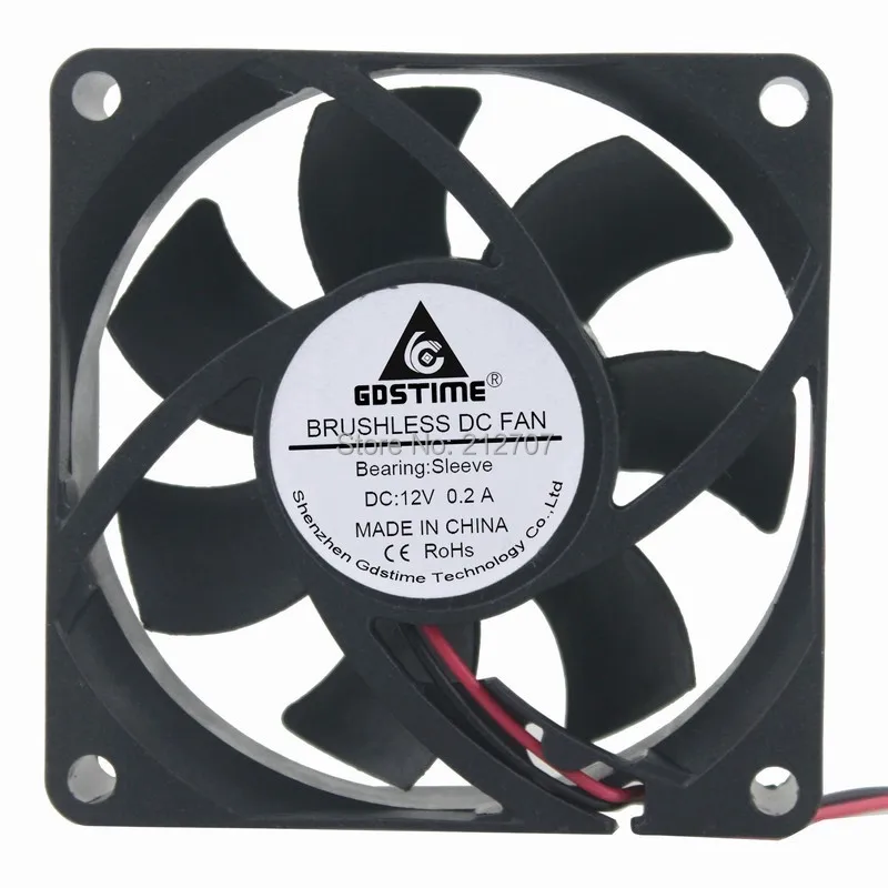 50 шт./лот Gdstime 12 В 2Pin 70 мм 25 7025S DC Компьютерный Вентилятор охлаждения|cooling fan|dc cooling