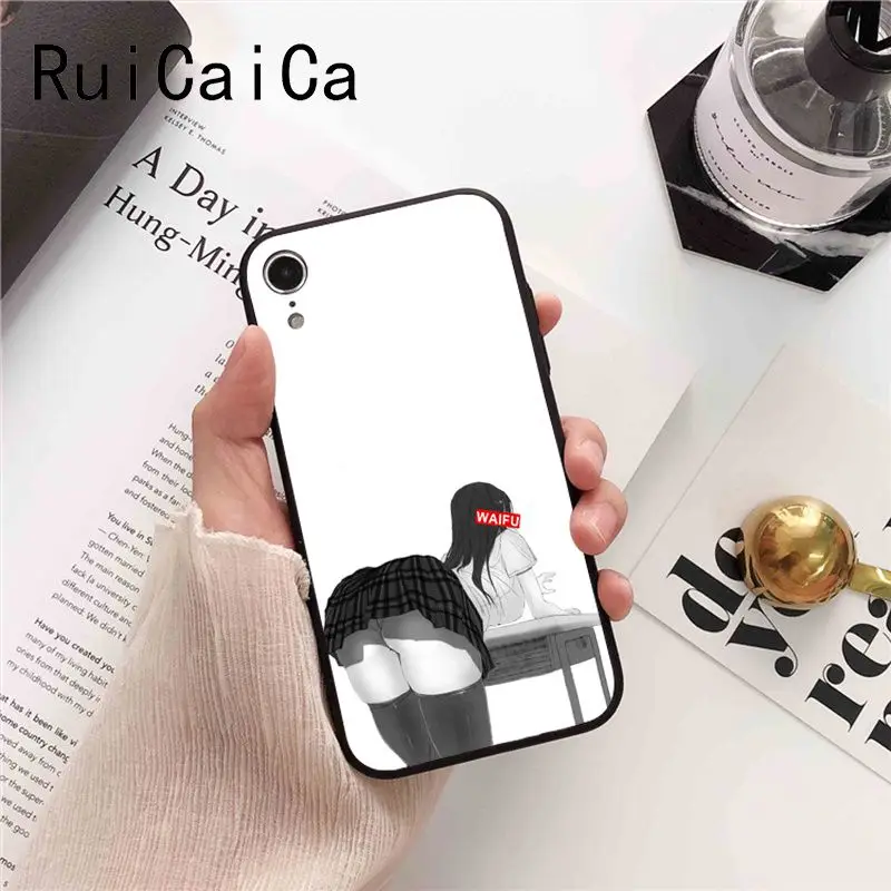 Ruicaica мультфильм сексуальная девушка Sugoi Senpai аниме waifu цветной чехол для телефона