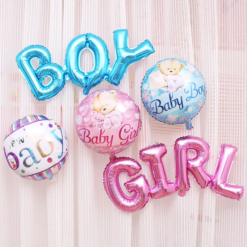 Большой шарнир букв мальчик девочка фольги Воздушные шары Детские