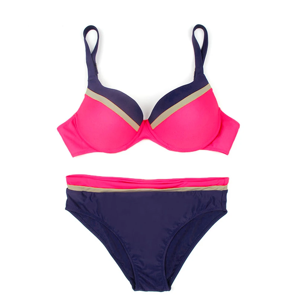 Комплект бикини с пуш-ап из двух предметов Mujer Biquini Maillot De Bain Femme купальный костюм