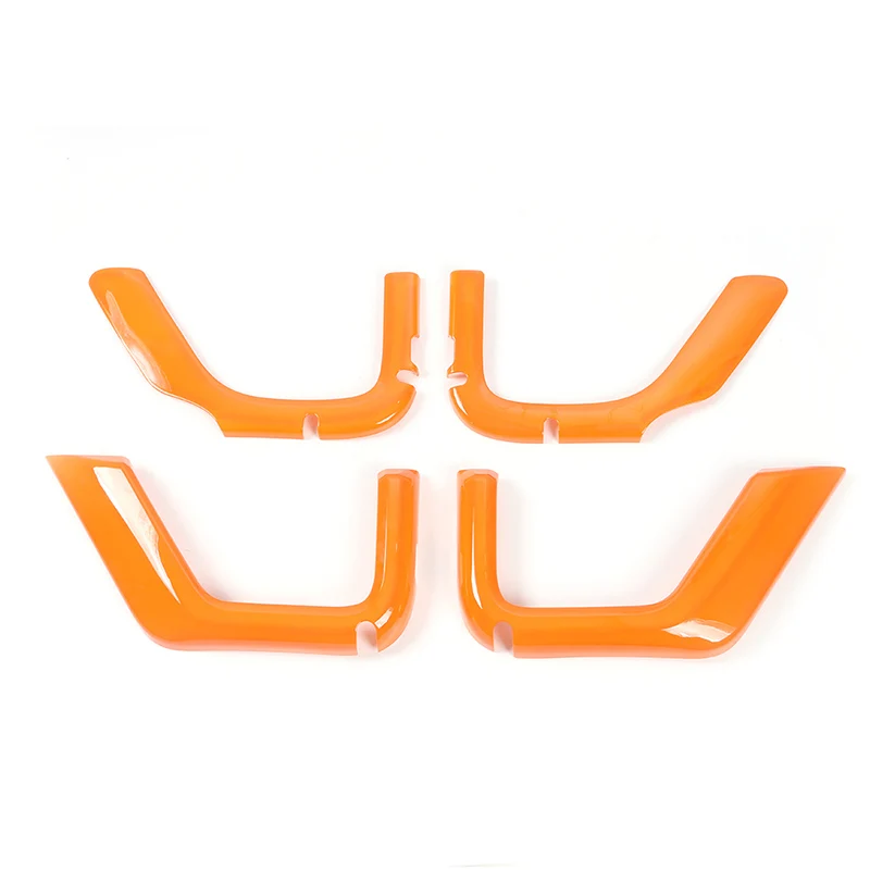 Orange 4 doors SHINEKA ABS 2/4 двери автомобиля Elantra Accent Tucson Межкомнатная дверь сетка для хранения, автомобильная сетчатая коробка декоративная крышка отделка Подходит для Jeep wrangler JK 2011 - Название цвета: Orange 4 doors