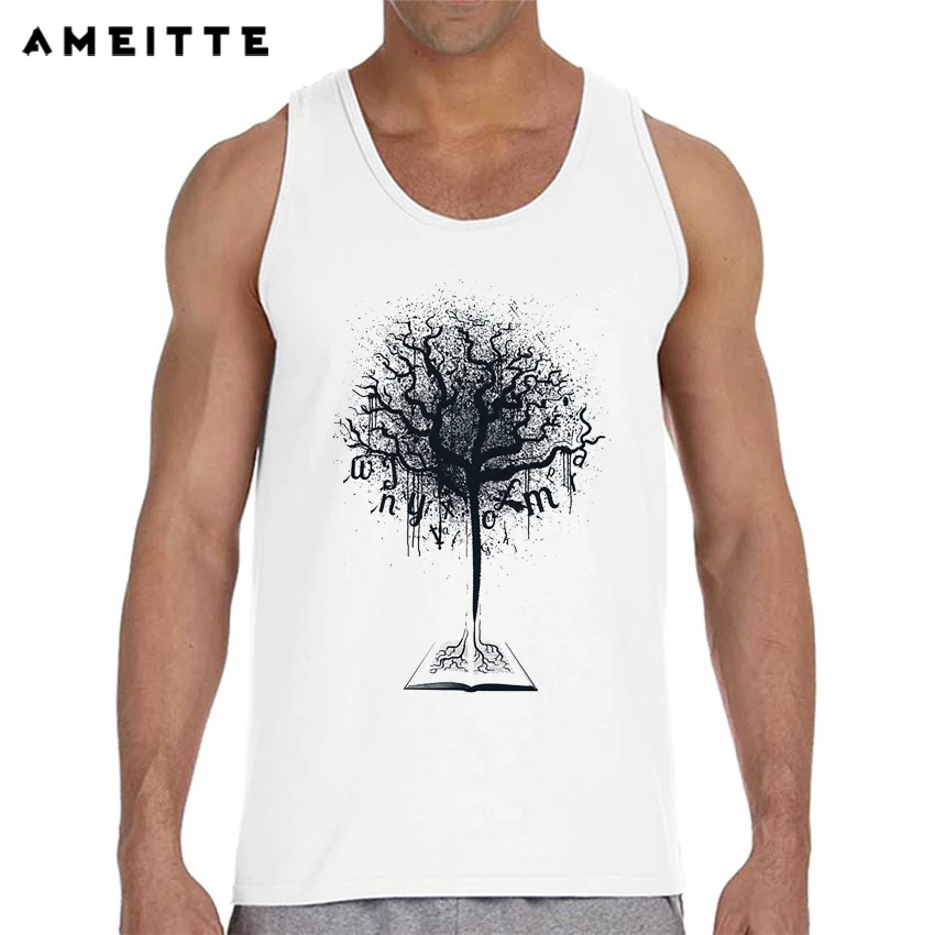 Майка мужская с принтом книга жизни рубашка без рукавов хипстерский жилет для