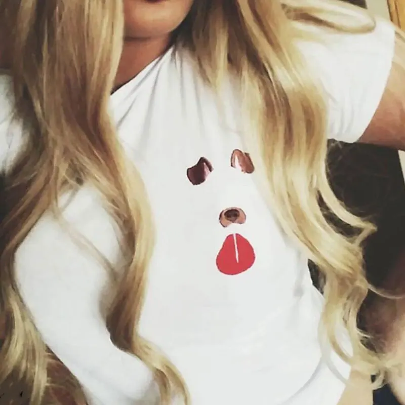 Женская футболка в стиле Харадзюку с вышивкой и коротким рукавом | одежда