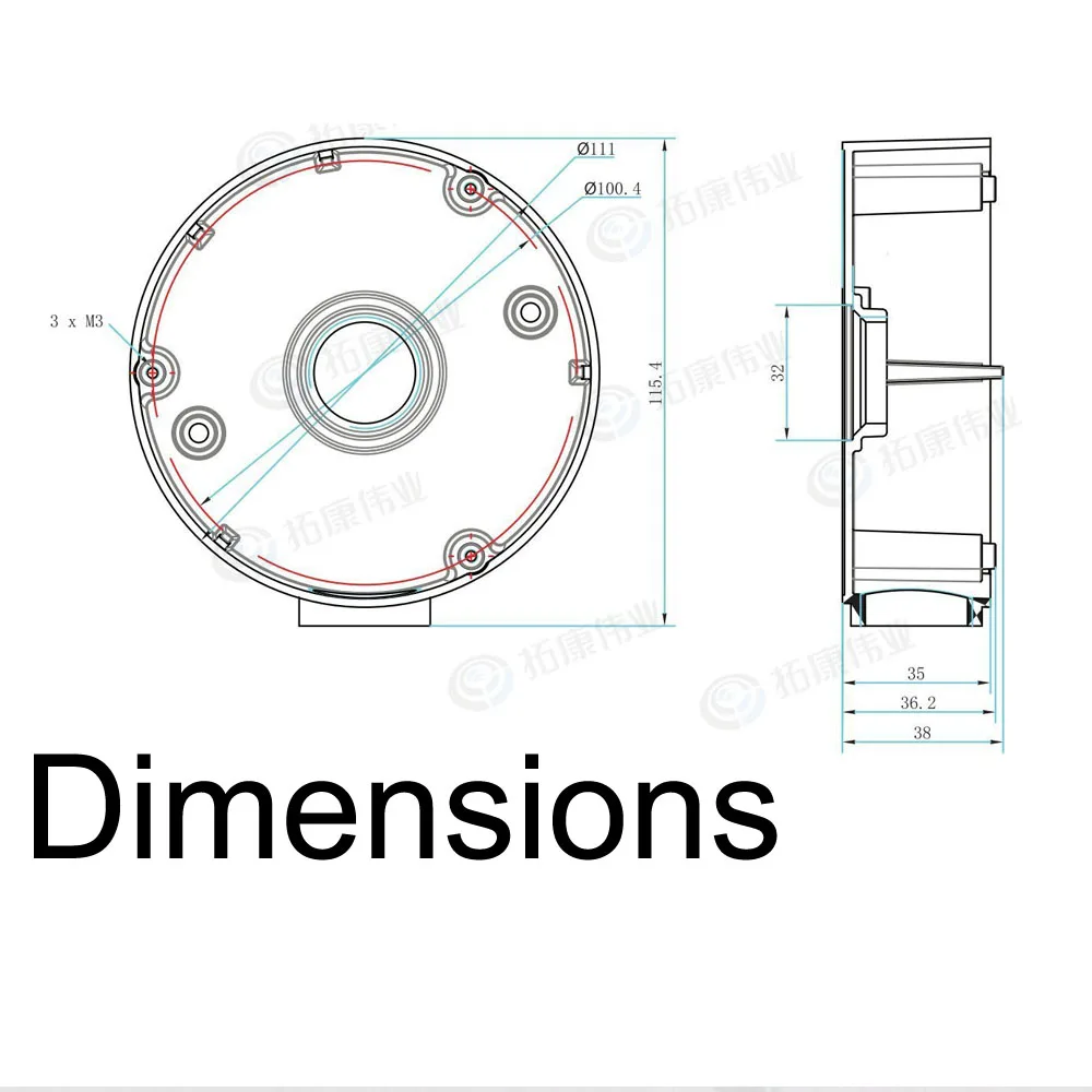 Original Bracket Junction Box DS-1280ZJ-DM18 Indoor Celling Mount | Безопасность и защита