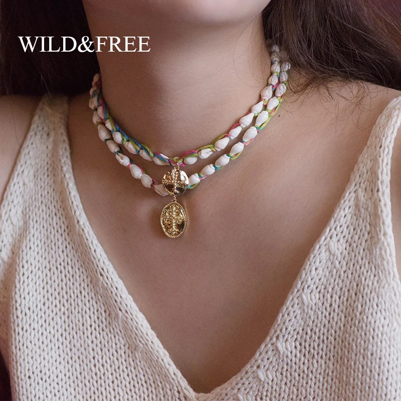Новинка 2019 ожерелья ручной работы в стиле бохо Wild &amp Free с ракушками подвески для