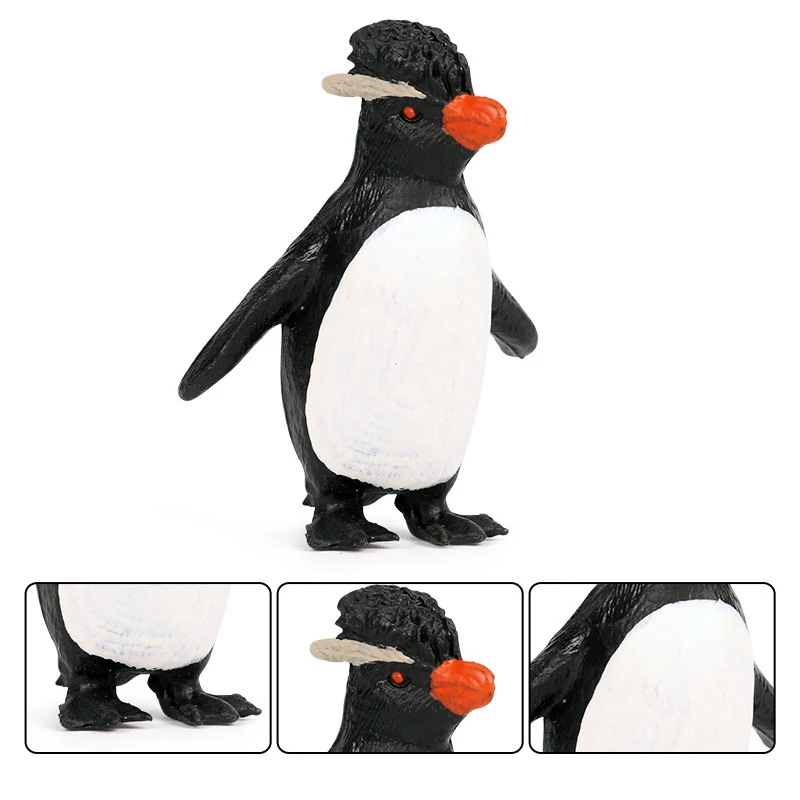 Качественная цельная имитационная модель морского животного Пингвин фигурка