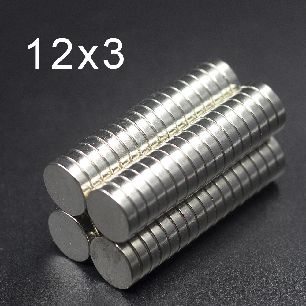 10/20/50/200Pcs 12x3 Neodymium Magnet 12mm x 3mm N42 NdFeB Round Super Powerful Strong Permanent Magnetic imanes Disc 12x3