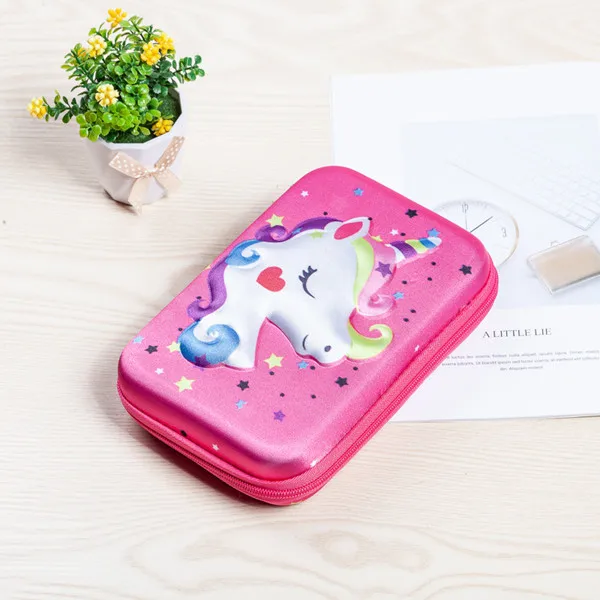 A Автомобильный Карандаш Чехол Единорог пенал Kawaii estuche escolar большие школьные принадлежности пенал kalem kutusu - Цвет: A