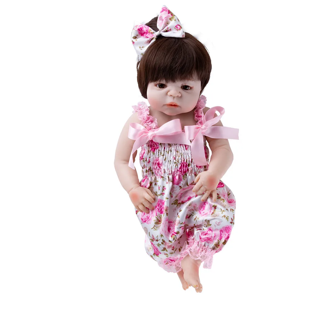 BROWN EYE Bebes Кукла Reborn 56 см полная силиконовая кукла для тела девочка Reborn Baby doll игрушка для ванны Реалистичная новорожденная Принцесса Виктория Bonecas Menina - Цвет: BROWN EYE