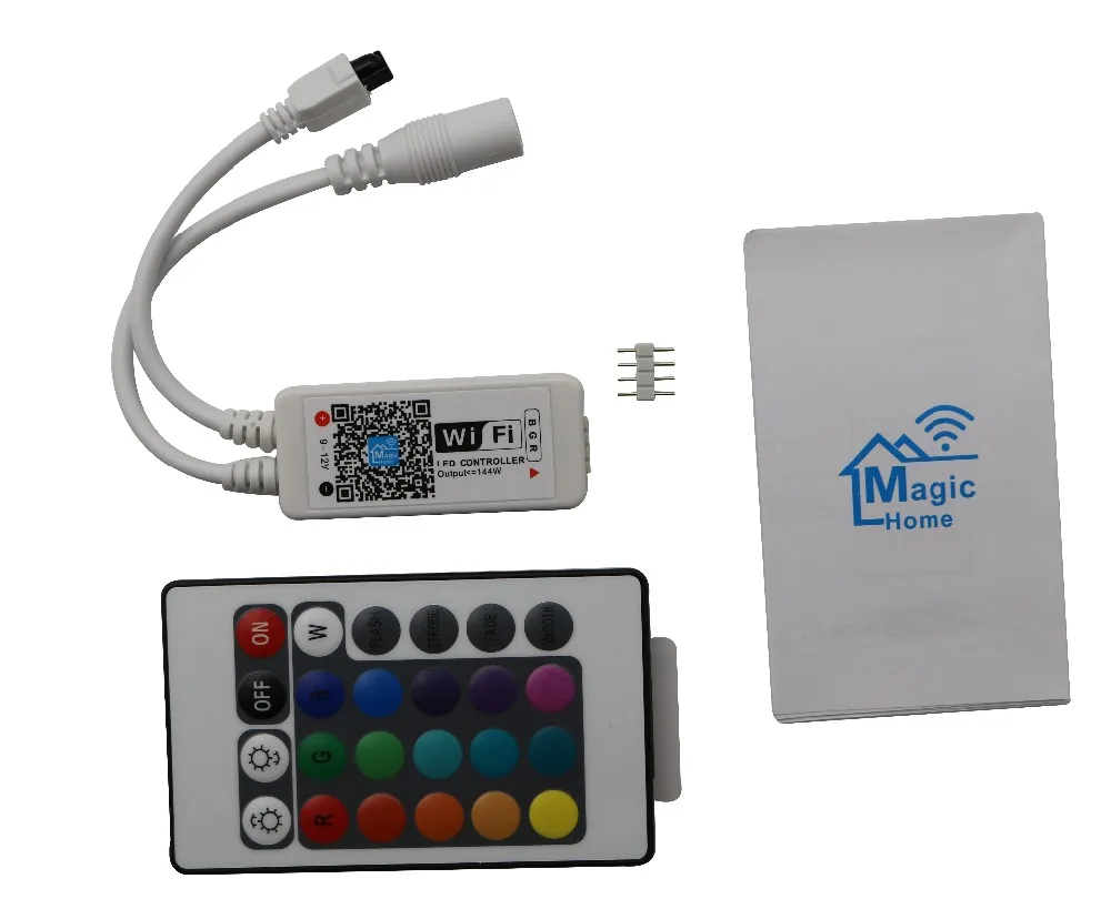 Волшебный дом Wifi APP LED RGB / RGBW управление ler DC12V MIni + 24 Ир ключ дистанционное для