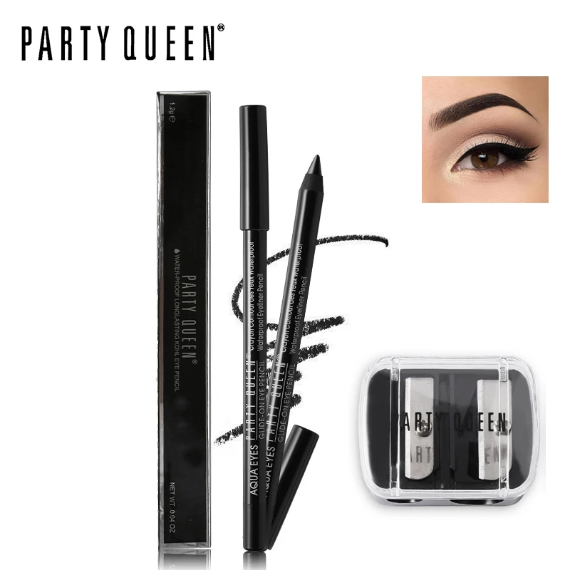 Карандаш для глаз вечеринки Queen 2 цвета Водостойкая Подводка + набор макияжа|eye