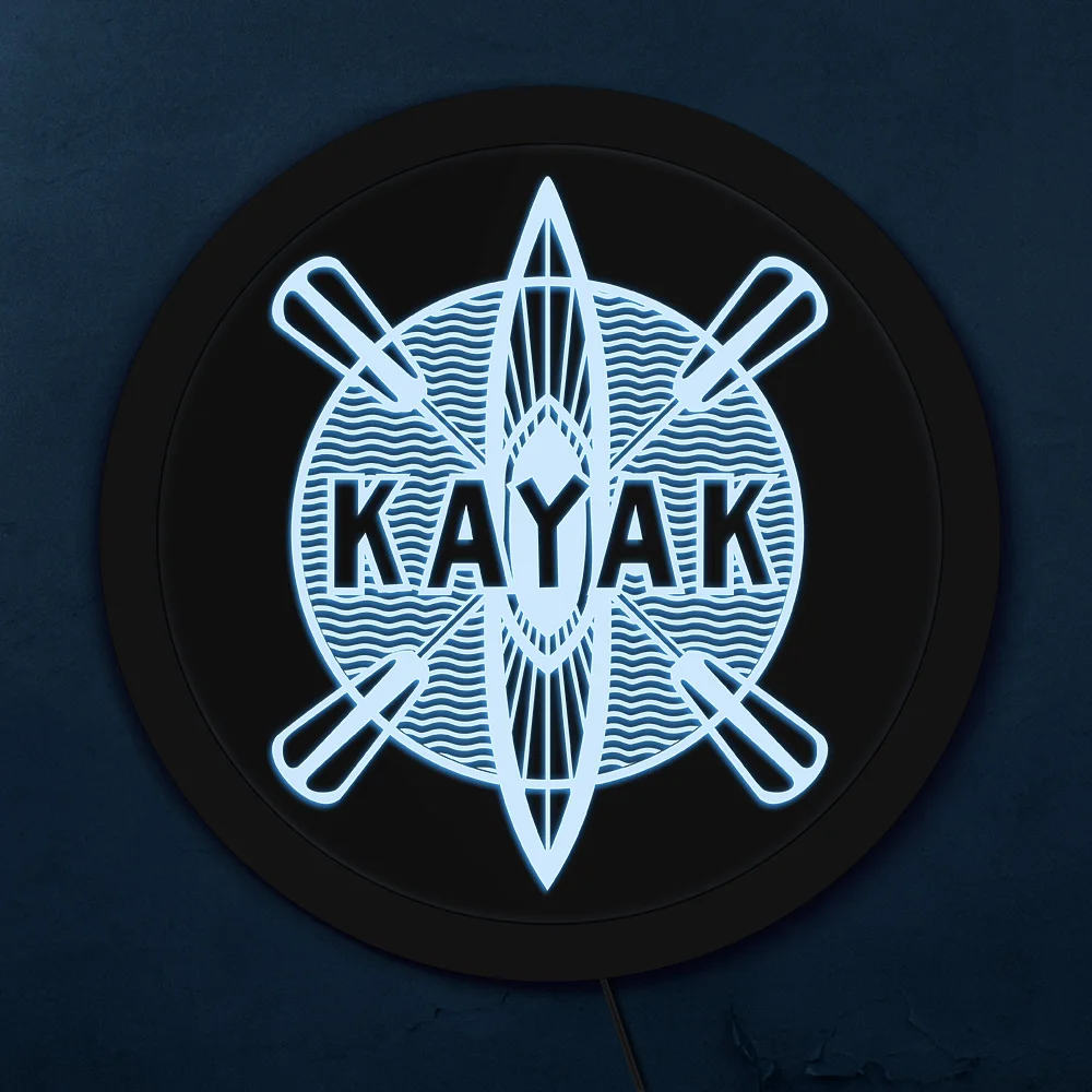 Светодиодная неоновая вывеска для каякинга настенная Каяка классный светильник
