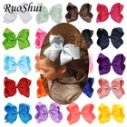 Модные 6-дюймовые милые бутиковые банты из корсажной ленты детские заколки для волос для маленькой девочки детские головные уборы аксессуары для волос