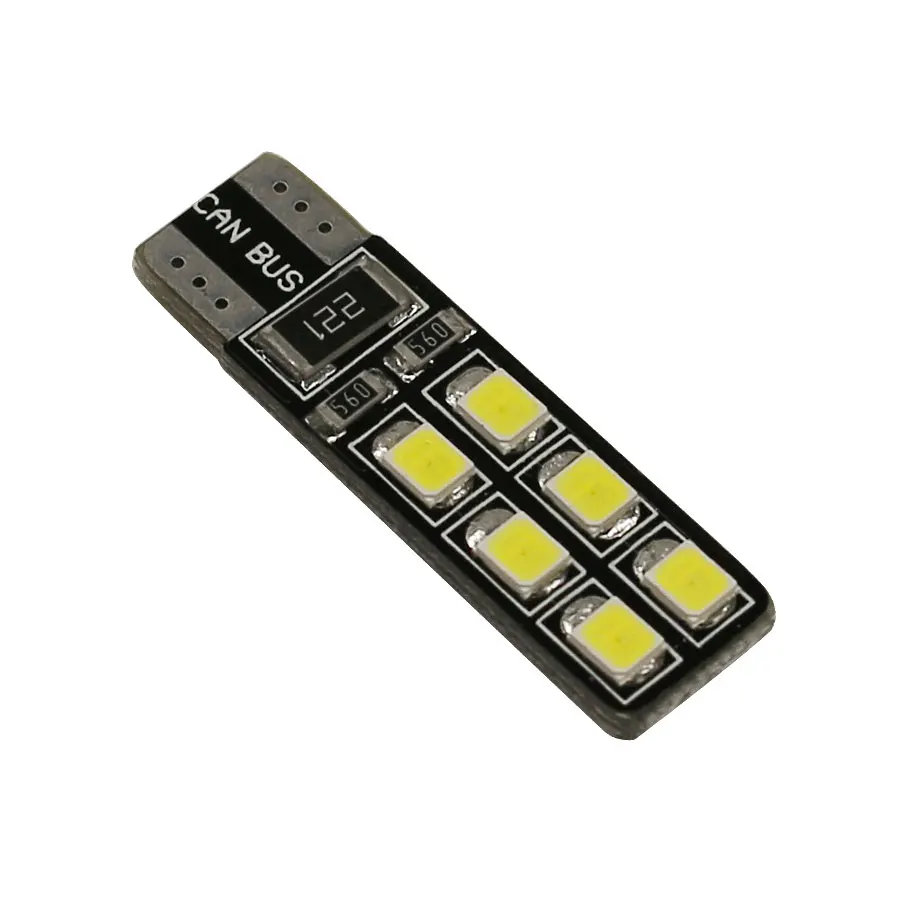 Автомобильные светодиодные лампы CANBUS T10 W5W 12 светодиодов 3528 SMD белые красные