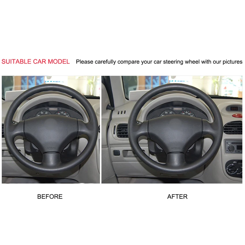 Ручная работа искусственная кожа черного цвета для Peugeot 206 2003 2004 2005 2006 | Автомобили