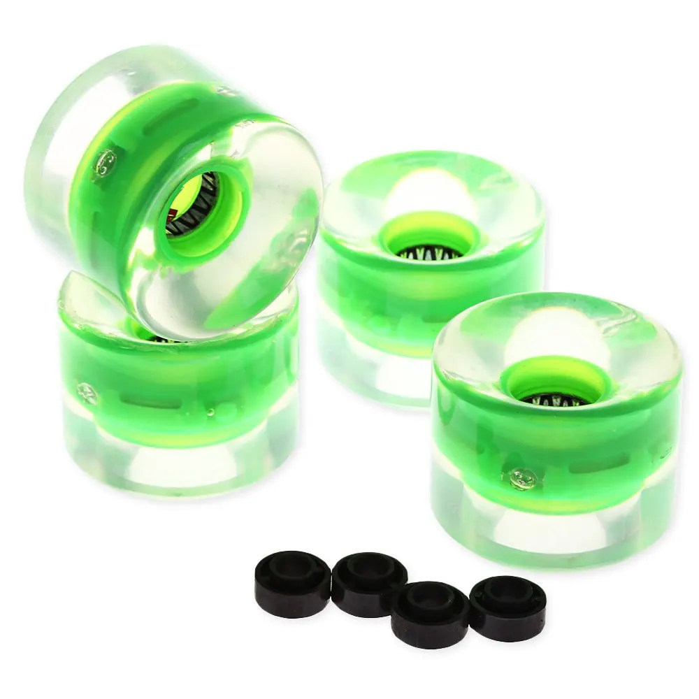 Outlife 60X45 мм прозрачный LED свет скейтборд подшипники гладкая езда прочный лонгборд