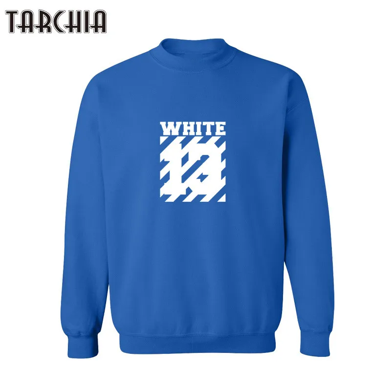 

TARCHIA Men's White Sweatshirts Male Casual Loose Top Man Pullover Outerwear Mens Printed Clothes Plus Size XXL