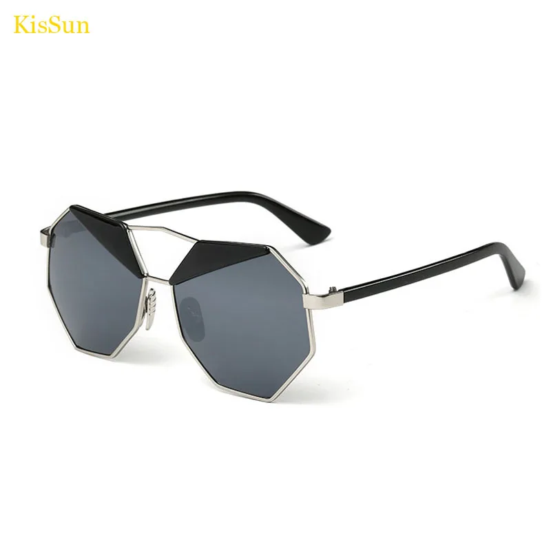 Круглые Солнцезащитные Очки Стимпанк для Мужчин Ретро Серебряное Зеркало Винтажная Большая Оправа Золотого Цвета Зеркальные Очки Брендовые Новые Тени.