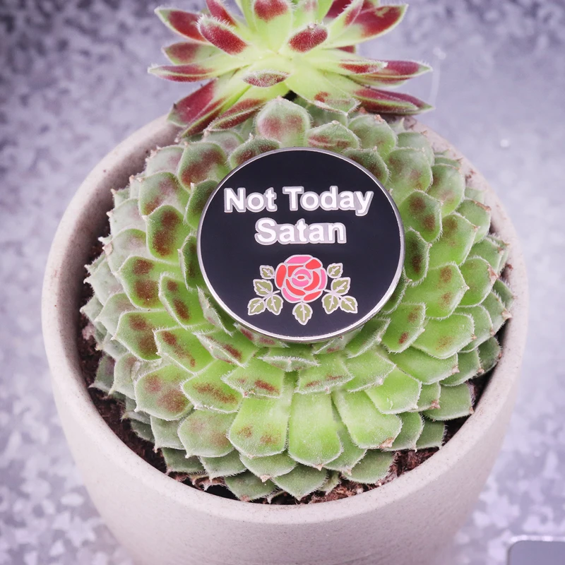 Значок на лацкан Женский с эмалью не сегодня | Украшения и аксессуары