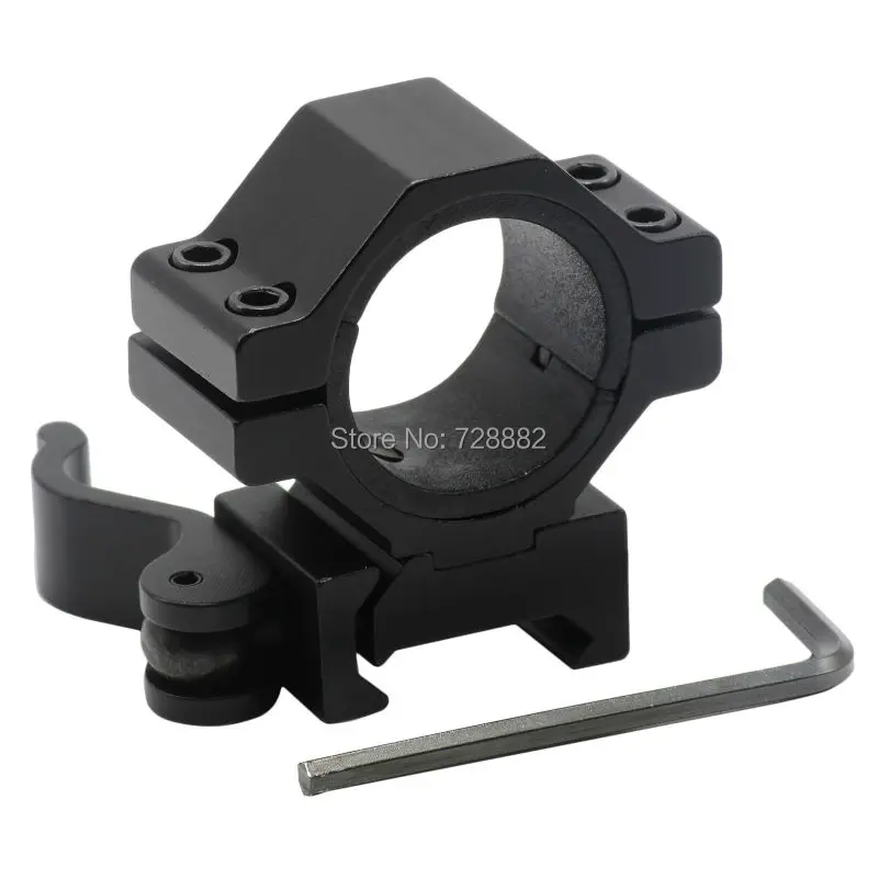 

Hunting 30mm / 25.4mm 1" Quick Release Scope Mount Ring Adapter 20mm Rail Weaver Picatinny Mounts QD Flashlight Laser Mount