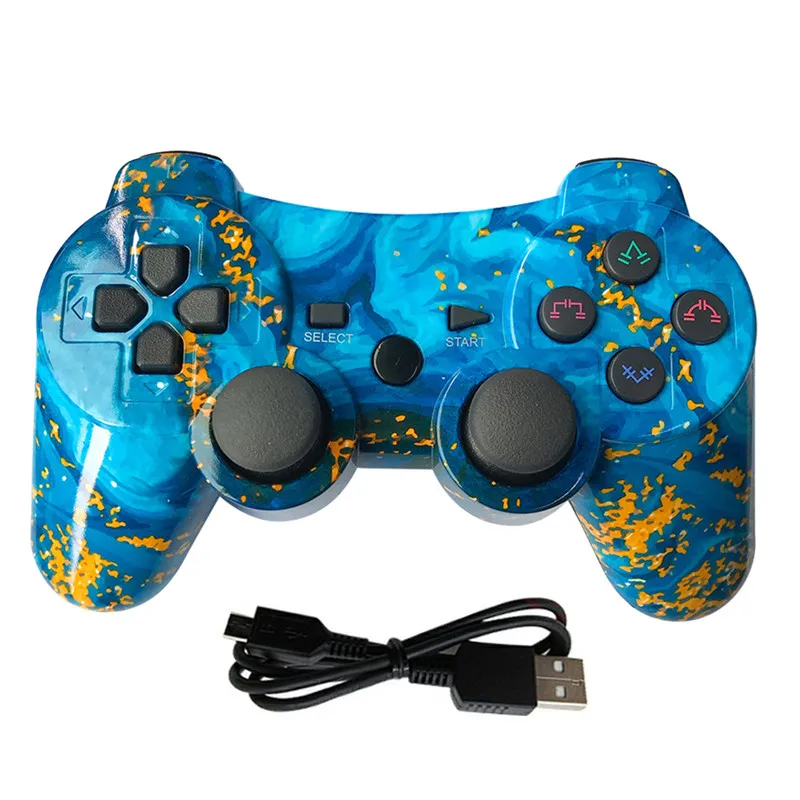 Ocean Waves Для sony PS3 контроллер 2,4G беспроводной Bluetooth для Playstation 3 контроллер для Dualshock4 Вибрационный Джойстик Геймпад - Цвет: Ocean Waves