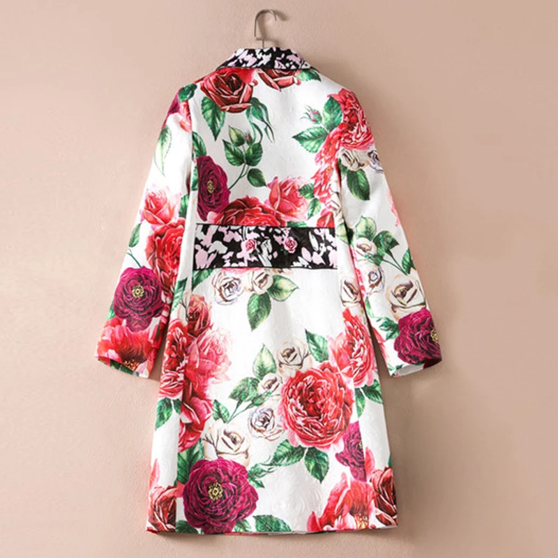 Высокое качество новинка 2018 дизайнерский тренч для женщин Великолепный розовый