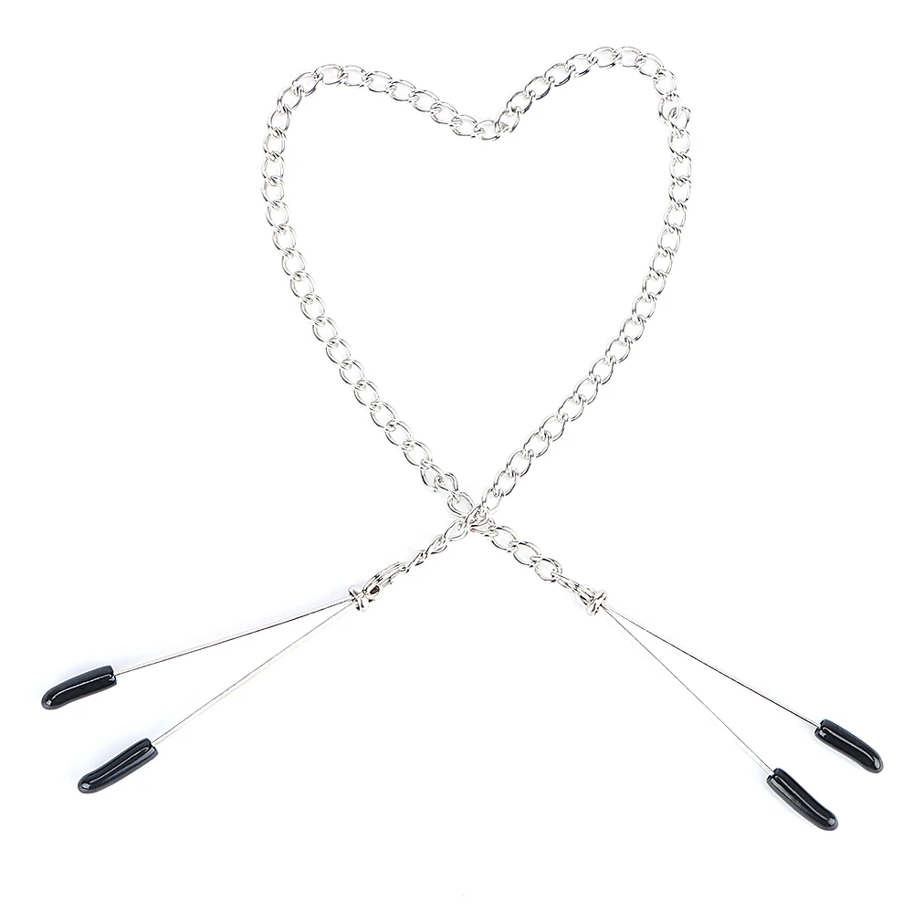 IKOKY соски с металлической цепью Регулируемый груди зажимы для половых губ сосков