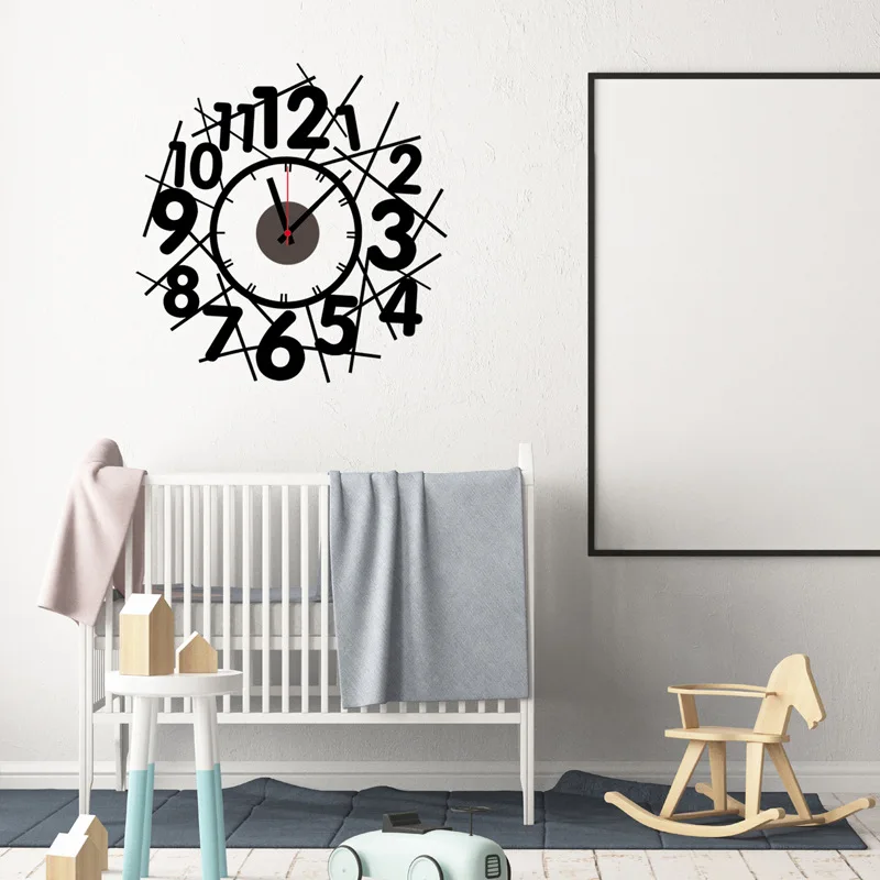 Креативные DIY ТВ фоновые настенные украшения наклейки спальня часы обои с