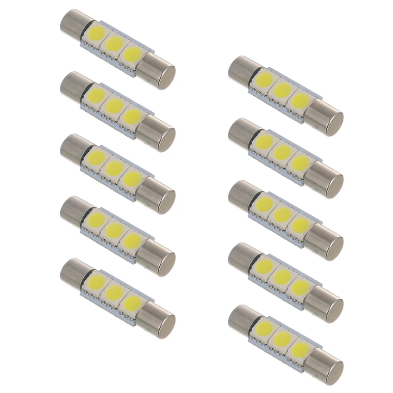 10X светодиодный 5050 3SMD предохранитель косметическое зеркало светильник лампочка