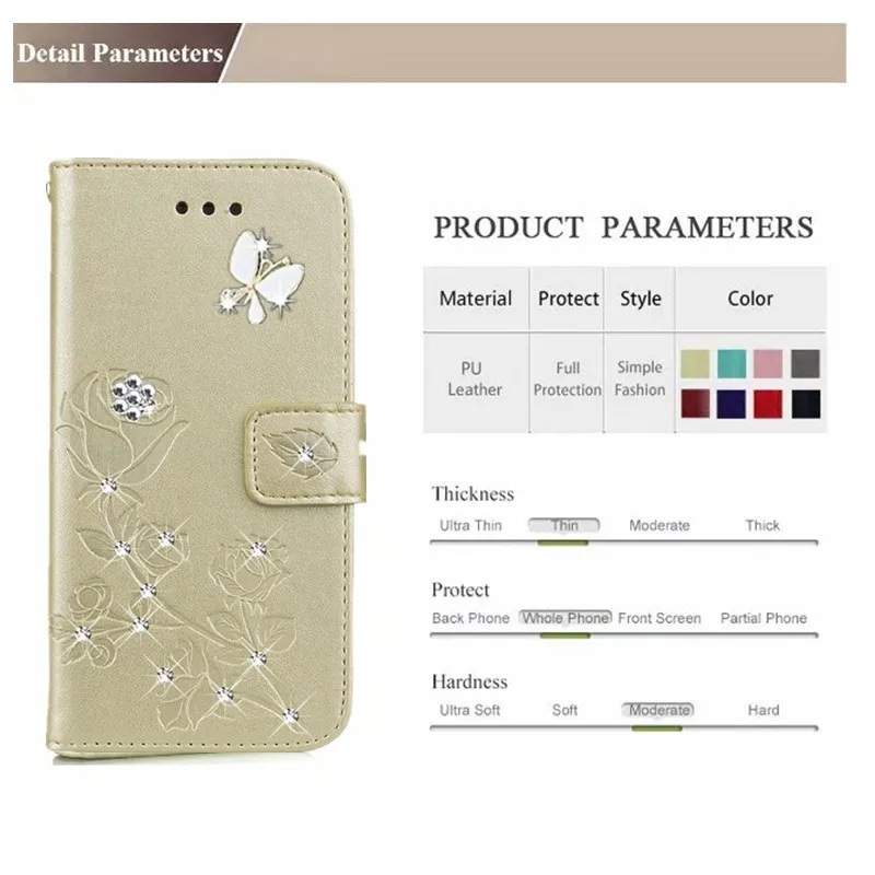 Bling Diamond Leather Flip Cover For Samsung Galaxy A3 A5 2017 2016 Grand prime G530 J3 J5 J7 JI mini Stand case | Мобильные