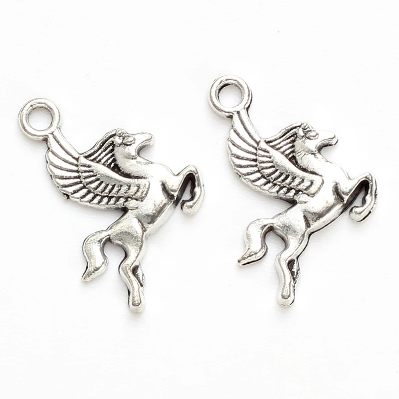 Lucky Eye Pegasus Horse Charm сплав Серебряный Кулон Diy ювелирные аксессуары Изготовление