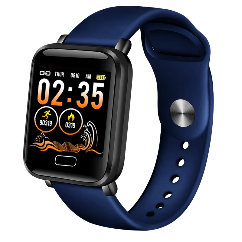 blue LIGE Men Smart watch Women Fitness Tracker Smart Wristband Heart Rate Blood Pressure Monitor Multi-functional Sport Smartwatch - Цвет: blue
