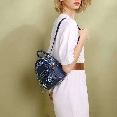 2018 новые модные изысканные тисненые Роскошные брендовые рюкзаки из натуральной