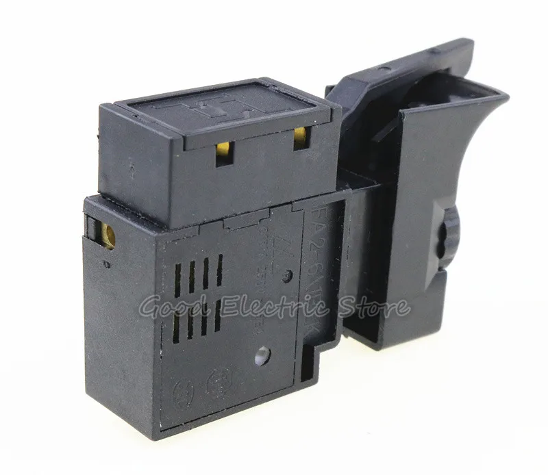 1 шт. FA2-6/1BEK черный 6A 250V 5E4 замок на Мощность инструмент электродрель Скорость Управление триггера Переключатель старый стиль