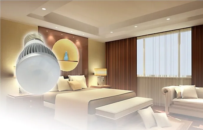 Диммируемая лампочка с пузырьковыми шариками дневная яркость 9 Вт 12 15 E27 E14 B22 GU10