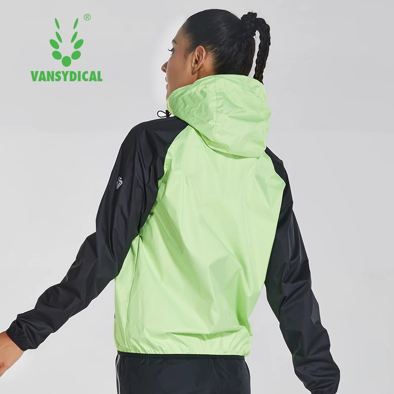 Женская спортивная куртка Vansydical толстовка на молнии с капюшоном для фитнеса и