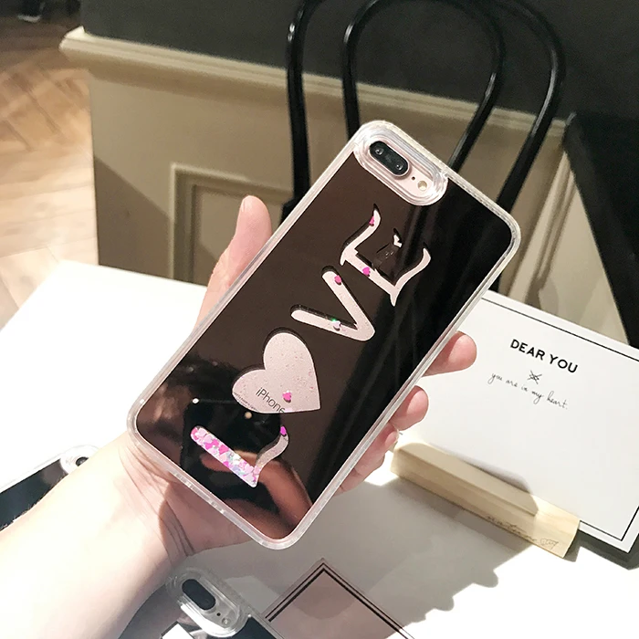 Luxury girl Dream Mirror Liquid Quicksand Phone Case For iPhone X 7 8 plus Woman Stars Dynamic iphone 6s 6 Plus |