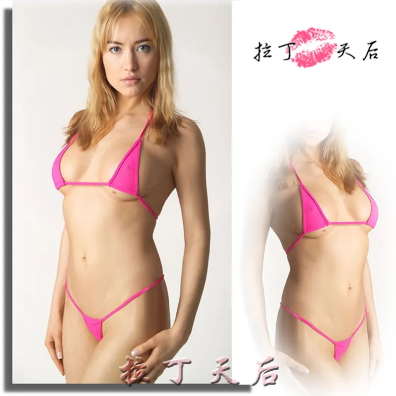 Эротическое женское сексуальное маленькое бикини комплект купальник мини микро