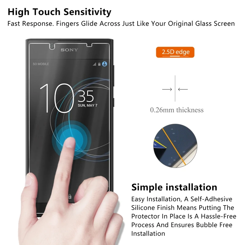 Защитный Стекло для sony Xperia L1 L2 закаленное Стекло на sony Xperia L1 Экран протектор для sony Xperia L1 защитная пленка Фольга