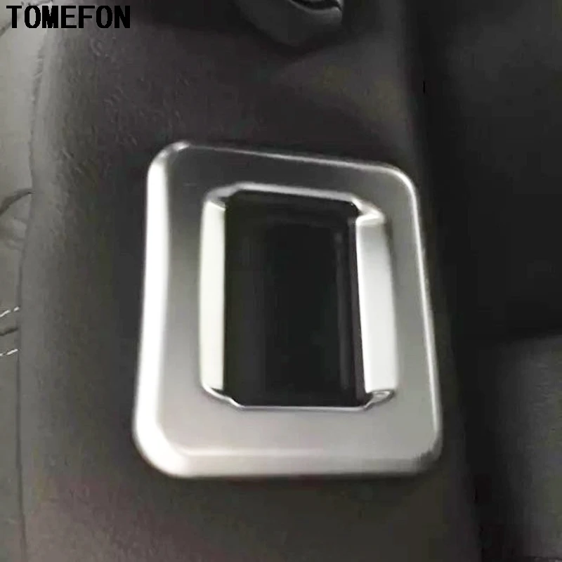 

TOMEFON For PEUGEOT 308 2014 2015 2016 ABS Chrome Rear Seat Adjustment Swtich Button Knob Trim Car Auto Sedan Cover Styling 2Pcs
