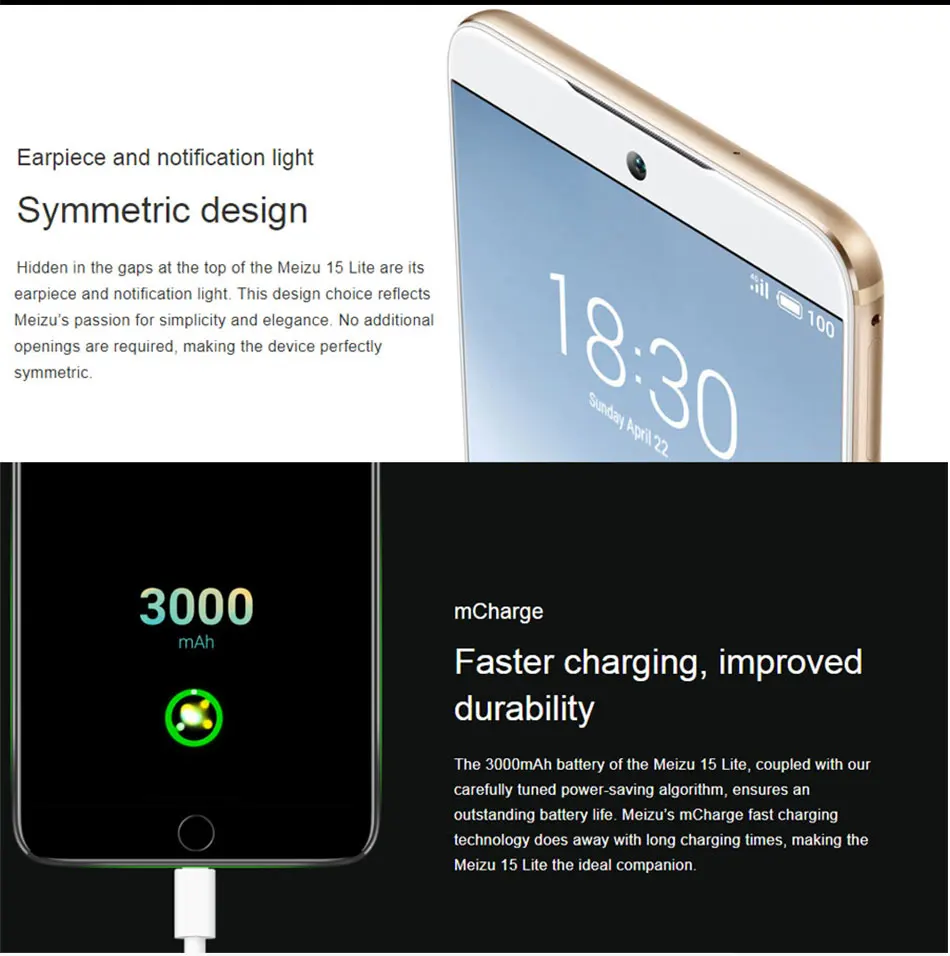 Meizu M15 4G LTE мобильный телефон 5,4" 4 ГБ ОЗУ 64 Гб ПЗУ Snapdragon 626 МП фронтальная камера отпечаток пальца 15 lite смартфон