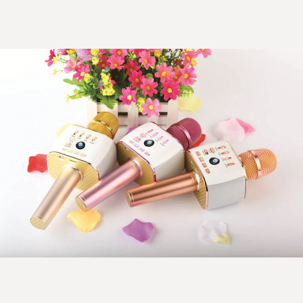 Rechargeable Bluetooth Speaker Microphone Wireless Car Sing Karaoke Microphones audio For IPhone IOS Android | Автомобили и