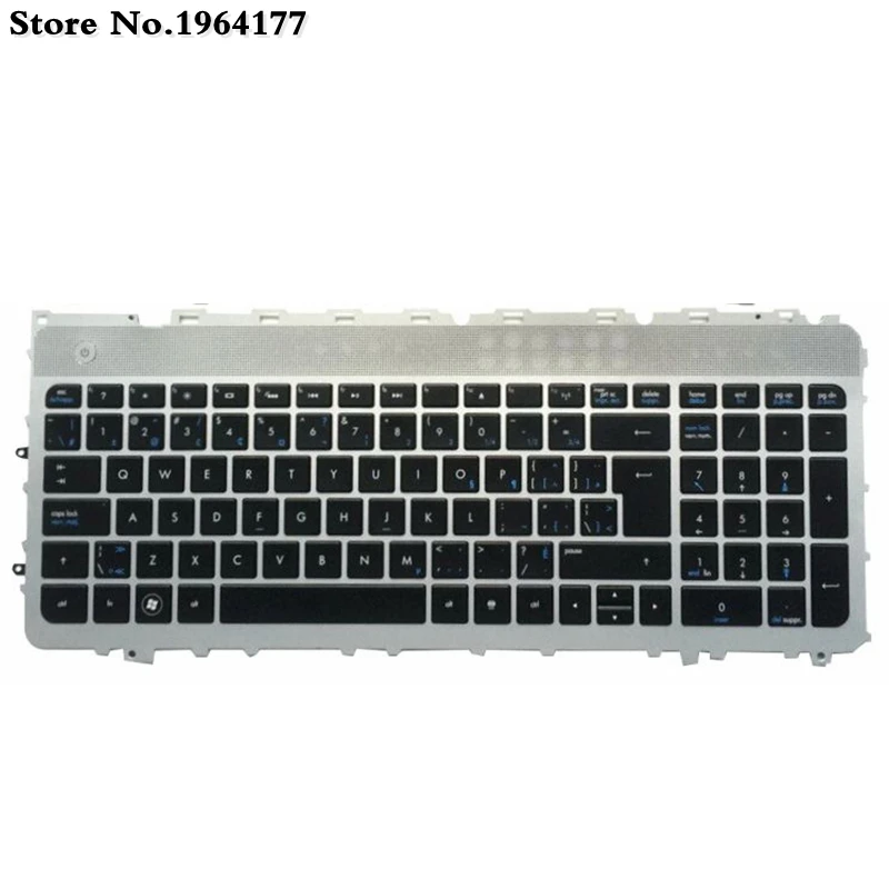 Клавиатура для ноутбука HP ENVY 17-3200 17t-3000 17-3070NR 17-3090NR 17-3270rcto 3D 3000EA 3200 3002 серебряная