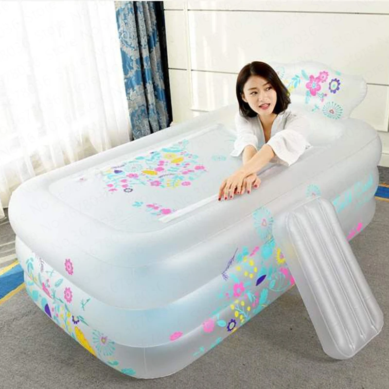 

Simple Thickened Inflatable Bathtub Home Adult Bath Artifact Folding Bath Barrel Shower Basin Child Insulation Bath Barrel