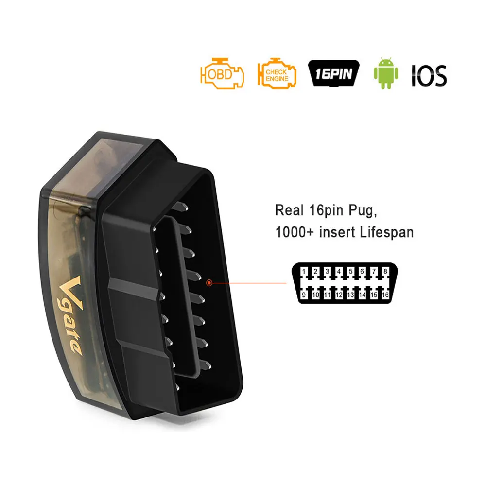 Vgate iCar Pro OBD2 elm 327 Bluetooth 4,0 Автомобильный диагностический obd obd2 сканер для IOS/android PK elm327 v1.5 odb2 сканер automotivo