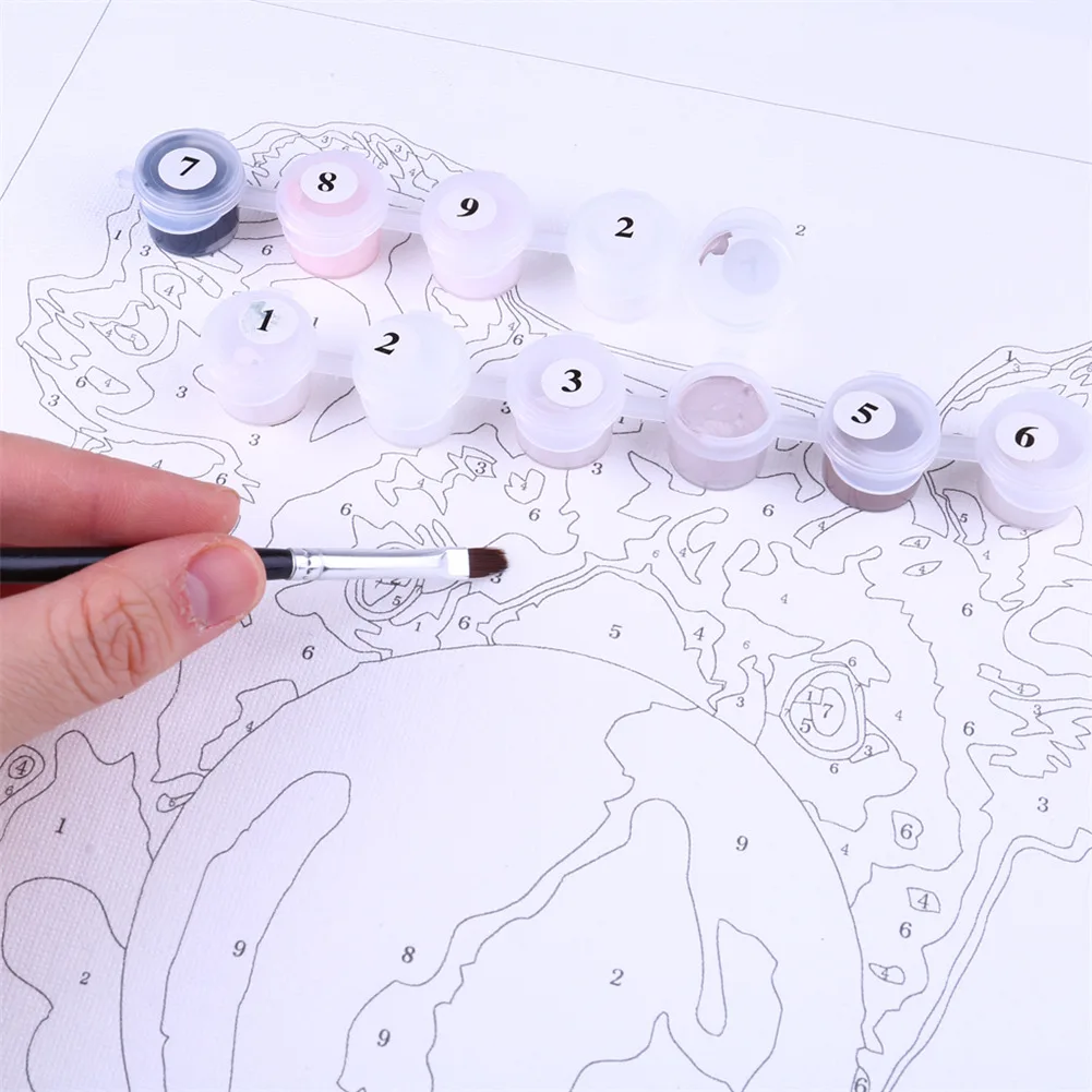 DIY живопись по номерам 1 шт. Красочные Зебра животные комплект ручная роспись маслом уникальный подарок для украшения дома