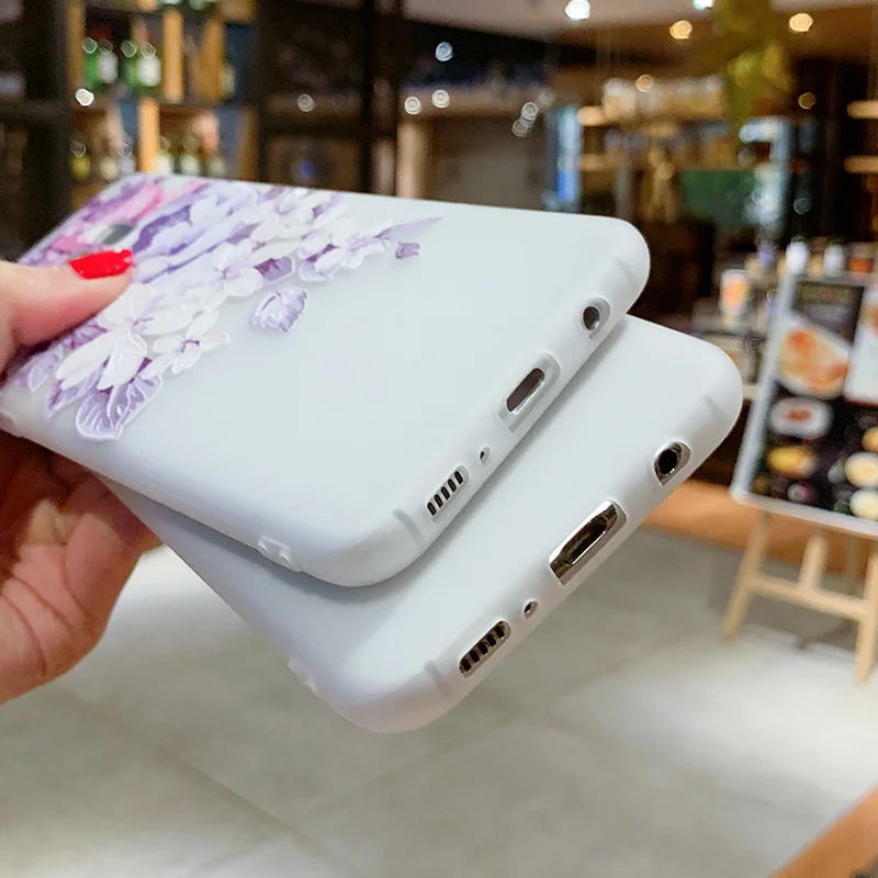 3D рельеф матовый чехол для Samsung Galaxy A7 A9 2018 S10 S9 S8 плюс Lite M10 M20 примечание 9 A5 A3 2017 A6 A8