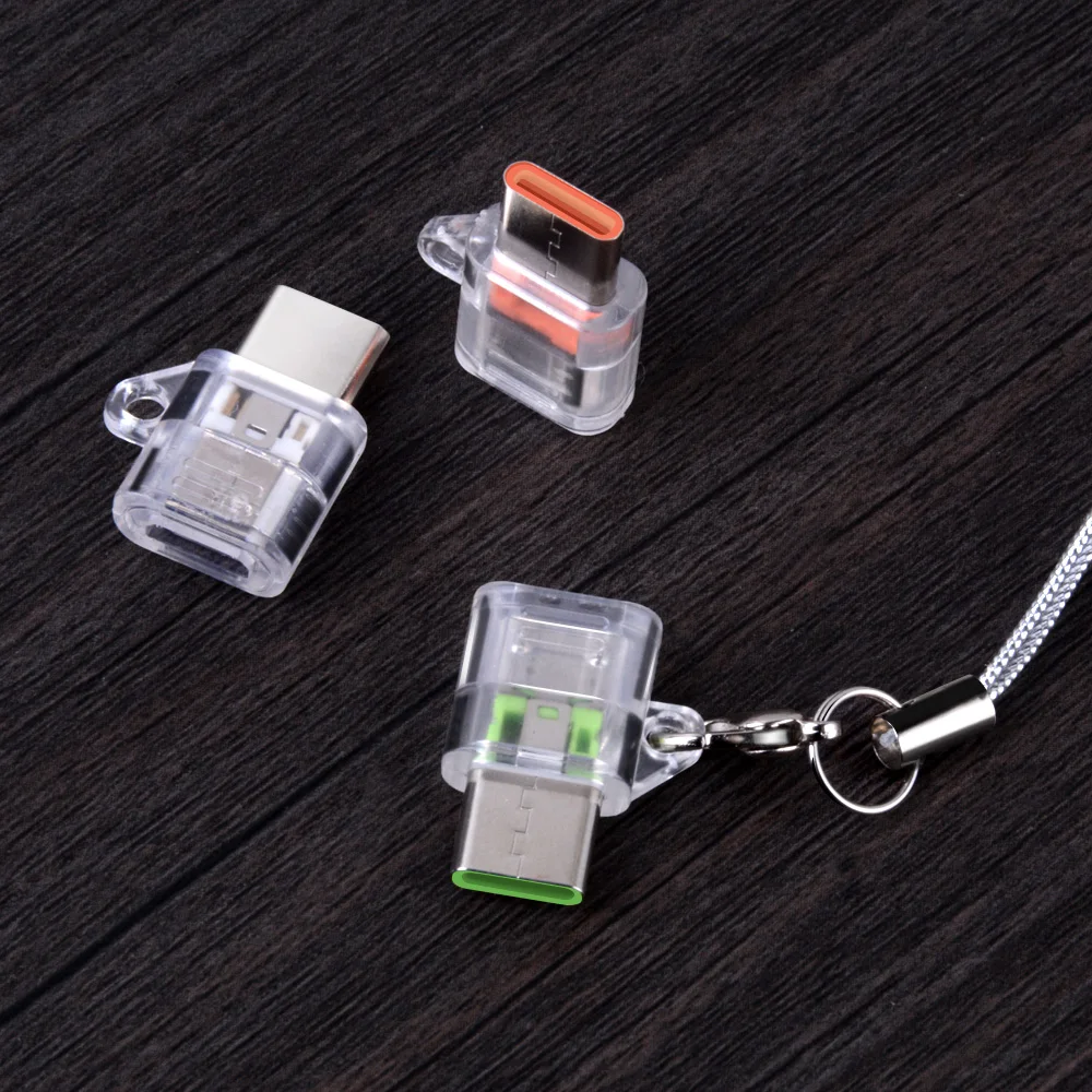 OLAF прозрачный Android Micro USB к type-C адаптер type C OTG адаптер Micro USB Женский к USB C Мужской конвертер передачи данных