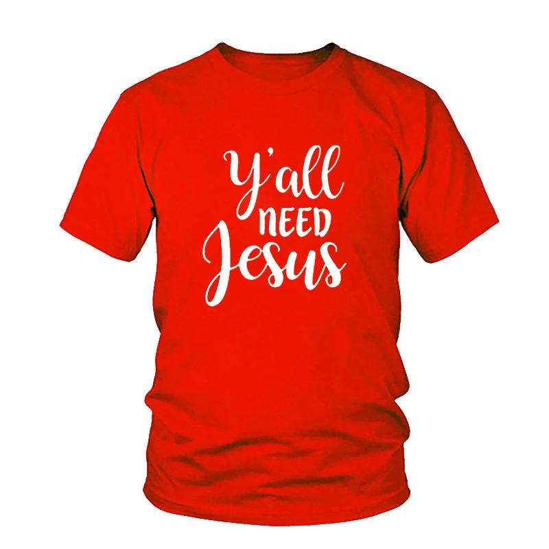 Женские хлопковые футболки с надписью You Yɺll Need Jesus повседневные забавные
